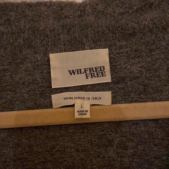 Aritzia Wilfred Free Gigi Tie Wrap Sweater Lg Taupe - Picture 2 of 6